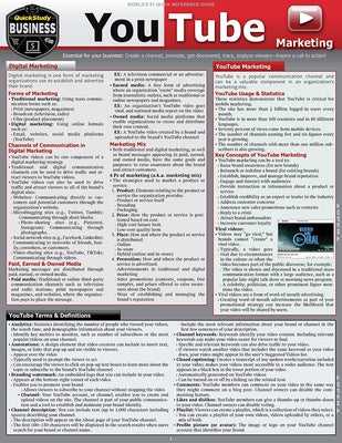 Youtube Marketing: A Quickstudy Laminated Reference Guide by Brooks, Rich
