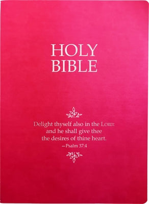 KJV Holy Bible, Delight Yourself in the Lord Life Verse Edition, Large Print, Berry Ultrasoft: (Red Letter, Pink, 1611 Version) by Whitaker House
