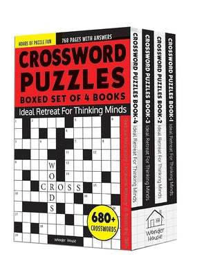 Crossword Puzzles Boxed Set: 4 Books, 680+ Engaging Crossword Puzzles by Wonder House Books