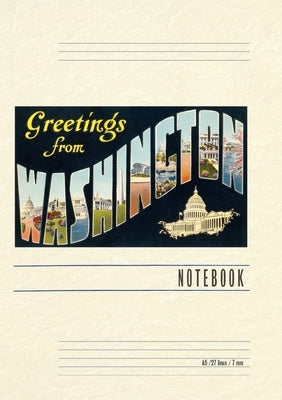 Vintage Lined Notebook Greetings from Washington by Found Image Press