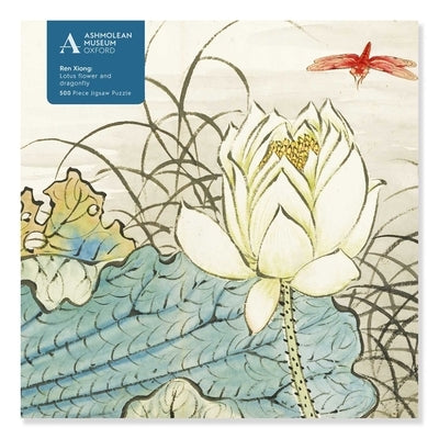 Adult Jigsaw Puzzle Ashmolean: Ren Xiong: Lotus Flower and Dragonfly (500 Pieces): 500-Piece Jigsaw Puzzles by Flame Tree Studio
