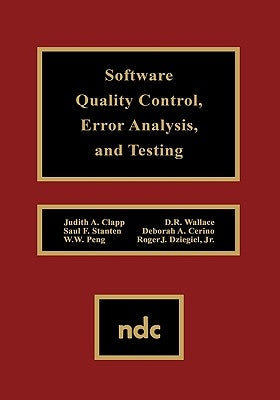 Software Quality Control, Error, Analysis by Clapp, Judith