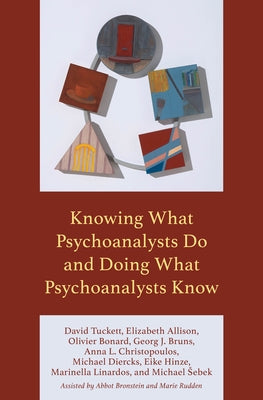 Knowing What Psychoanalysts Do and Doing What Psychoanalysts Know by Tuckett, David