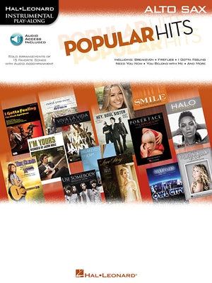 Popular Hits Instrumental Play-Along for Alto Sax Book/Online Audio by Hal Leonard Corp
