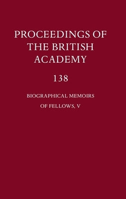 Biographical Memoirs of Fellows, V by Marshall, P. J.