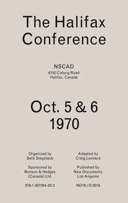 The Halifax Conference by Siegelaub, Seth