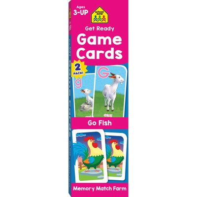 School Zone Go Fish & Memory Match Farm 2-Pack Game Cards by Zone, School