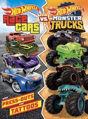 Hot Wheels: Race Cars vs. Monster Trucks: 100% Officially Licensed by Mattel, Activities, Tattoos, & Press-Out Cards for Kids Ages 4 to 8 by Mattel