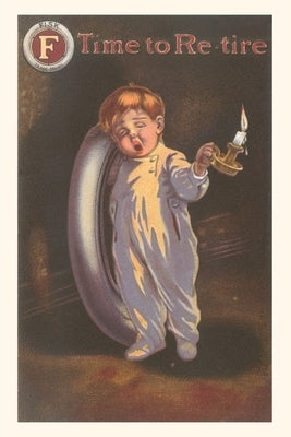 Vintage Journal Sleepy Boy with Tire and Candle by Found Image Press