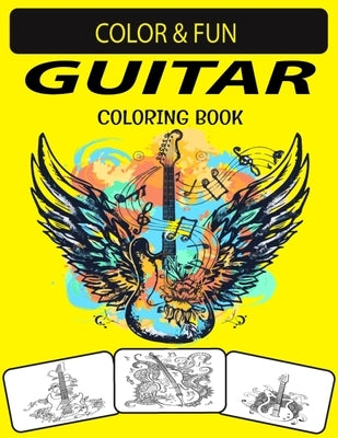 Guitar Coloring Book: Mind-Blowing, Wonderful, Fantastic Stress Relieving Unique Edition Guitar Adults Relaxation Coloring Book by Press House, Black Rose