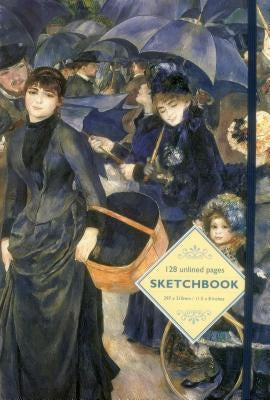 Sketchbook: The Umbrellas (Renoir): 128-Page Unlined Pages by Peony Press