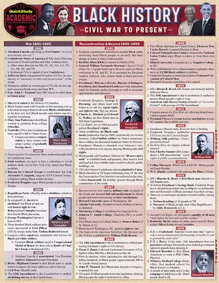 Black History - Civil War to Present: A Quickstudy Laminated Reference Guide by Head, David