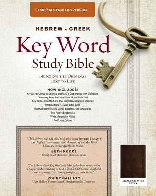 The Hebrew-Greek Key Word Study Bible: ESV Edition, Brown Genuine Goat Leather by Zodhiates, Spiros