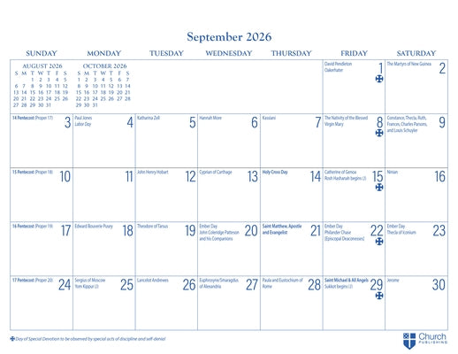 2026 Parish Wall Calendar by Church Publishing Incorporated