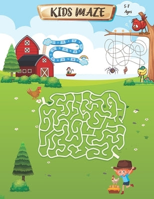 Kids Maze 5-7 Ages: This Mazes Book contains easy to challenging mazes with 78 different mazes as well as math mazes to develop mathematic by For Smart Kids, Tabiart