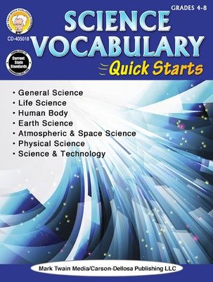 Science Vocabulary Quick Starts, Grades 4 - 8 by Armstrong