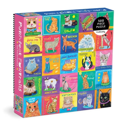 Purr-Fect Portraits 500 Piece Family Puzzle by Mudpuppy