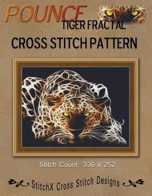 Pounce Tiger Fractal Cross Stitch Pattern by Stitchx