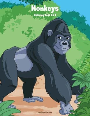 Monkeys Coloring Book 1 & 2 by Snels, Nick