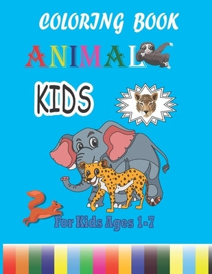 Animal Coloring Book Kids, For Kids Ages 1-7: Coloring Book Gift, 71 Pages, 8.5 x 11 inch, Soft Cover, Matte Finish by Baho, Boulanouar Animal