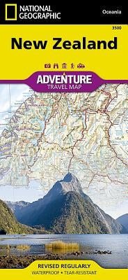 New Zealand Map by National Geographic Maps