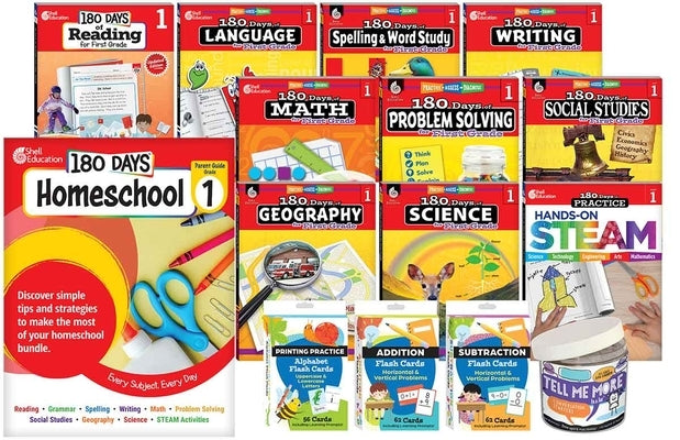 180 Days(tm) Homeschool Grade 1 Set: Every Subject, Every Day by Multiple Contributors