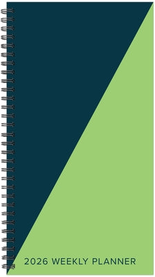 Navy Lime Duotone 2026 3.5 X 6.5 Softcover Weekly Spiral by Willow Creek Press
