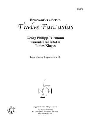 Twelve Fantasias: for Euphonium by Telemann, Georg Philipp