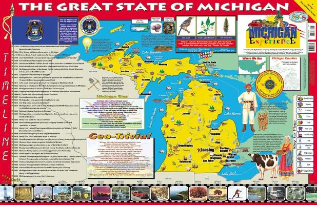 The Michigan Experience Poster/Map! by Gallopade International