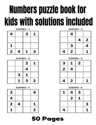 Numbers puzzle book for kids with solutions included: Numbers puzzle book for kids 50 pages by Inc, Donfrancisco