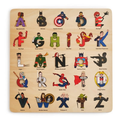 Superhero Legends Wooden Alphabet Puzzle by Feiner, Beck