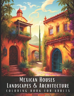 Mexican Houses Landscapes & Architecture Coloring Book for Adults: Beautiful Nature Landscapes Sceneries and Foreign Buildings Coloring Book for Adult by Palette, Artful