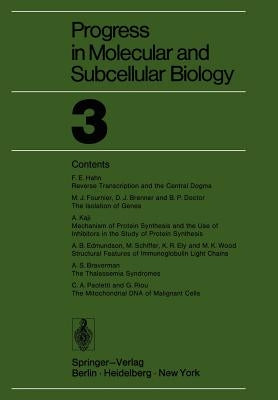 Progress in Molecular and Subcellular Biology 3 by Rhoads, Robert E.