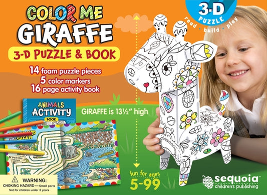 Color Me Giraffe: 3D Puzzle and Book [With Book(s)] by Sequoia Children's Publishing