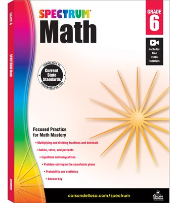 Spectrum Math Workbook, Grade 6 by Spectrum
