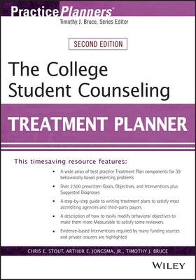 The College Student Counseling Treatment Planner by Stout, Chris E.