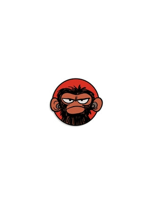 Grumpy Monkey Enamel Pin by Out of Print