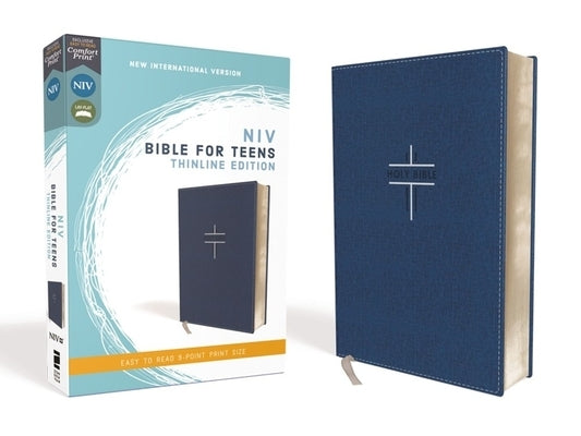 Niv, Bible for Teens, Thinline Edition, Leathersoft, Blue, Red Letter Edition, Comfort Print by Zondervan