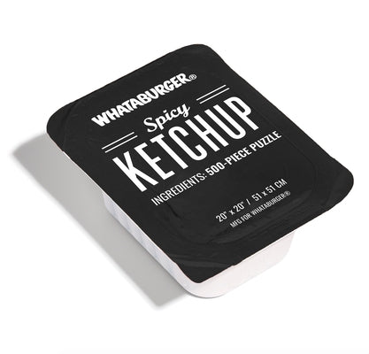Whataburger Spicy Ketchup Puzzle: 500-Piece Puzzle in a Large Collectible Whataburger Dipping Sauce Container by Blue Star Press