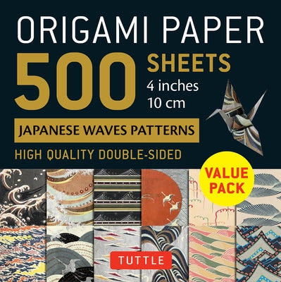 Origami Paper 500 Sheets Japanese Waves Patterns 4 (10 CM) by Tuttle Studio