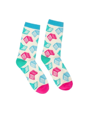 Books, Books, Books Socks - Small by Out of Print