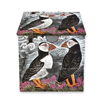 Angela Harding: Fair Isle Puffins Memo Box with Drawer by Flame Tree Studio
