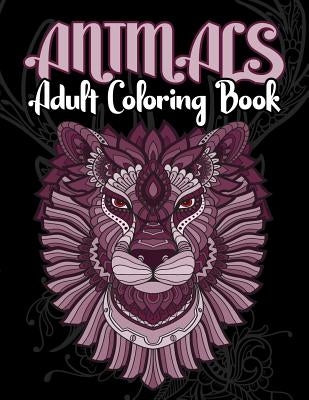 Animals Adult Coloring Book: Animals Adult Coloring Book: Inspired By Nature, Stress Relieving Animal Designs, Easy, and Relaxing Coloring Pages, e by Kech, Omi