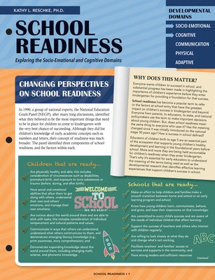 School Readiness: Exploring the Socio-Emotional and Cognitive Domains by Reschke, Kathy L.