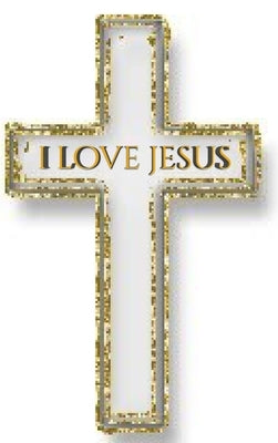 I love jesus gold glitter cross blank journal: I love jesus cross blank journal by Huhn, Michael