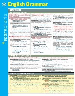 English Grammar Sparkcharts: Volume 14 by Sparknotes