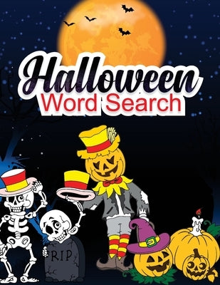 Halloween Word Search: Large Print Halloween Word Search With Coloring Pages by House, Simlet