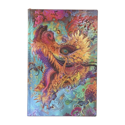 Paperblanks Humming Dragon Android Jones Collection Flexi Dot-Grid Planners Maxi Dot Grid Elastic Band Closure 192 Pg 120 GSM by Paperblanks