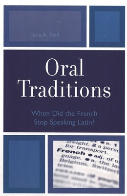 Oral Traditions by Brill, Jana a.