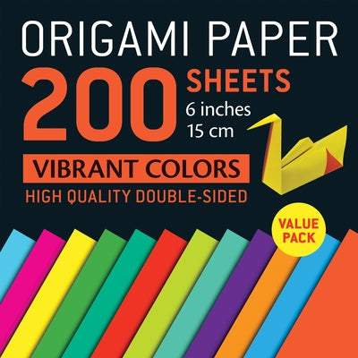 Origami Paper 200 Sheets Vibrant Colors 6 (15 CM) by Tuttle Studio